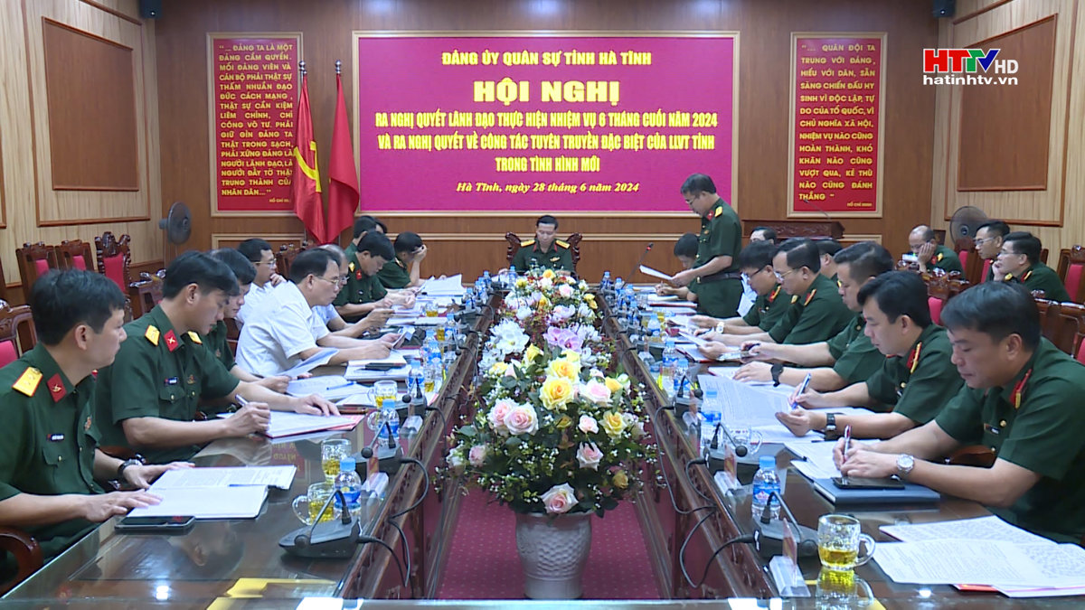 Đảng ủy Quân sự tỉnh ban hành Nghị quyết nhiệm vụ 6 tháng cuối năm