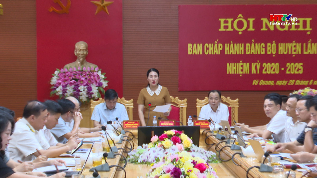Đảng bộ huyện Vũ Quang triển khai nhiệm vụ trọng tâm 6 tháng cuối năm