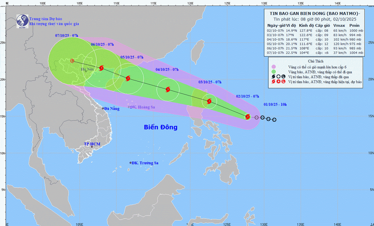 Áp thấp nhiệt đới mạnh lên thành bão