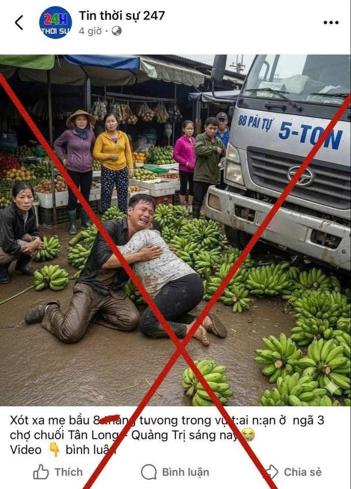 Vụ xe tải lao vào chợ: Cảnh báo hình ảnh sai sự thật trên mạng xã hội