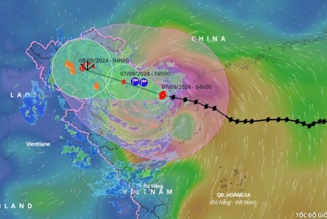 Bão Yagi tiến sát Quảng Ninh - Hải Phòng, sẽ đổ bộ với cường độ rất mạnh
