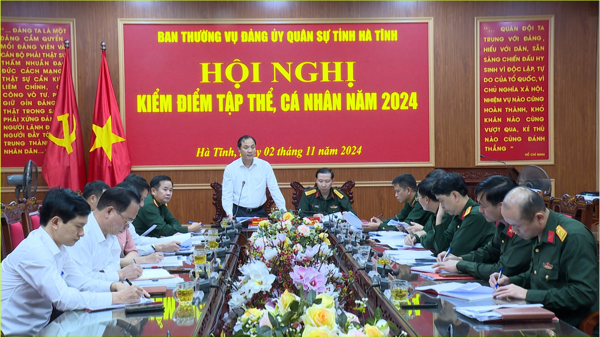 Đảng ủy Quân sự tỉnh kiểm điểm tập thể cá nhân năm 2024