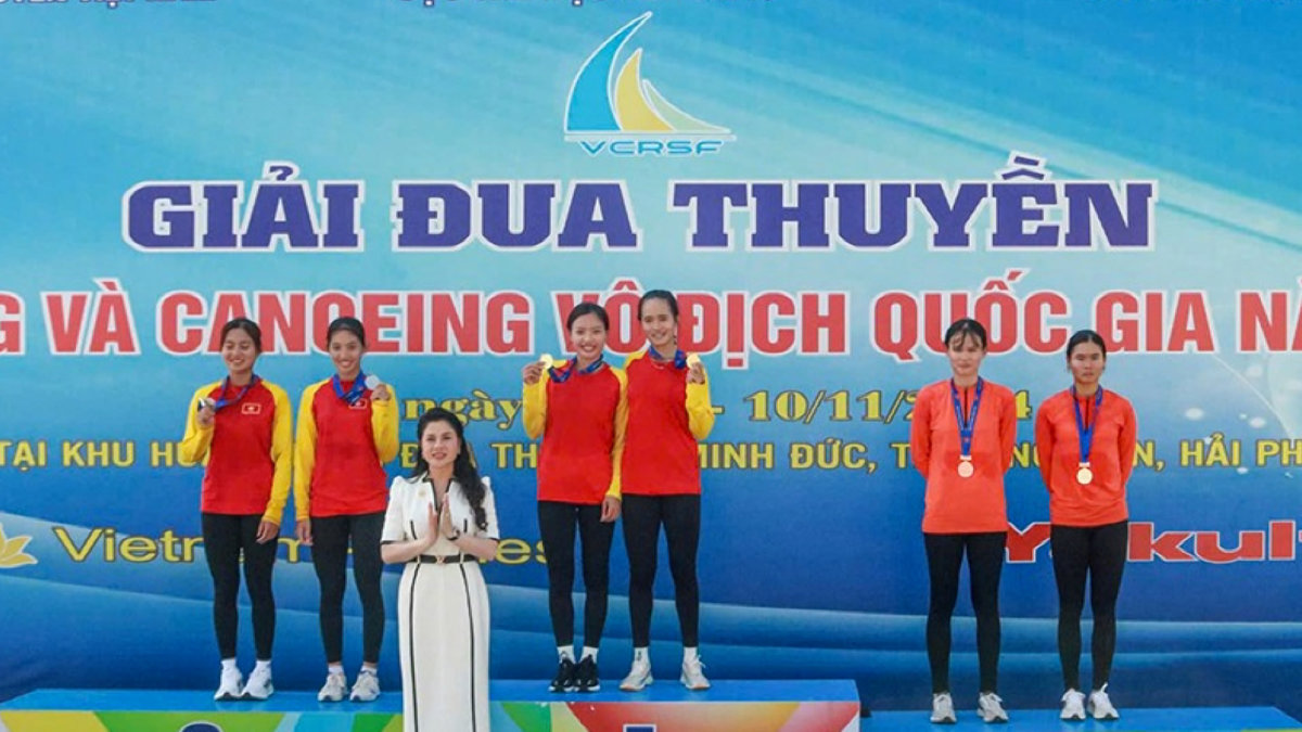 Hà Tĩnh giành 6 Huy chương Giải Đua thuyền Rowing vô địch quốc gia