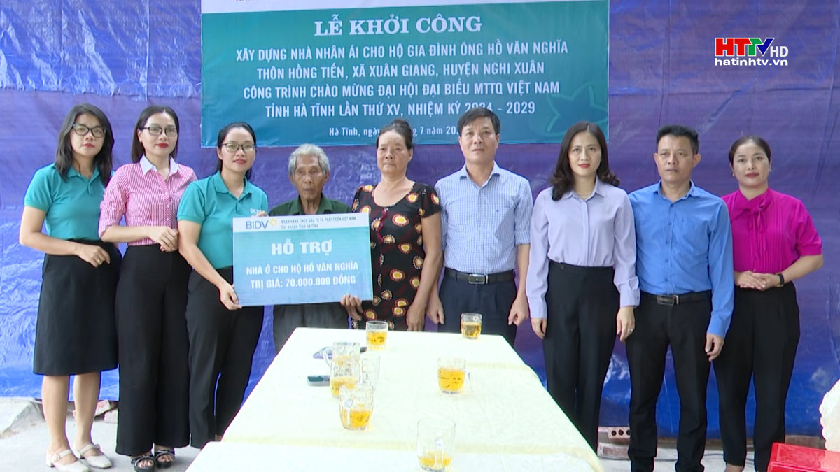 Nghi Xuân: Khởi công xây nhà nhân ái cho 3 gia đình khó khăn