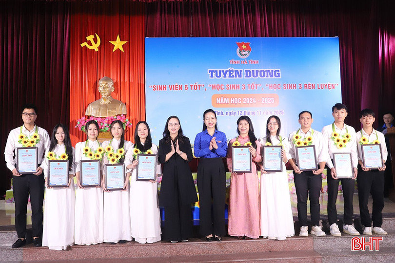 Tỉnh đoàn Hà Tĩnh tuyên dương 58 học sinh, sinh viên tiêu biểu