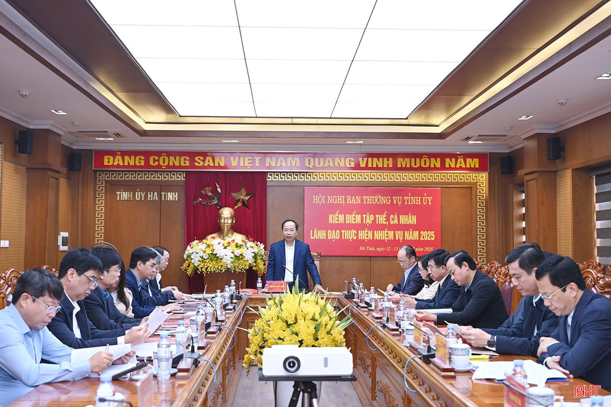 Ban Thường vụ Tỉnh ủy hoàn thành kiểm điểm công tác lãnh đạo, chỉ đạo năm 2025