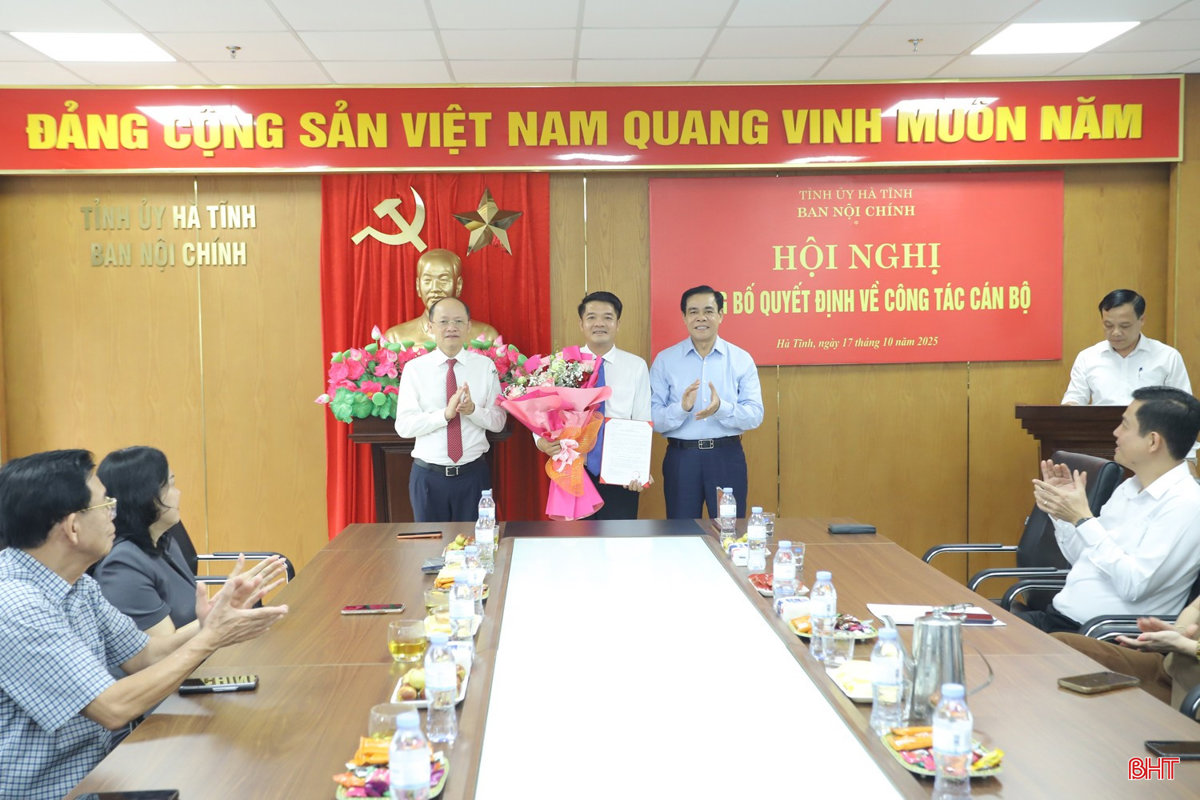 Đồng chí Trần Nhật Tân giữ chức Trưởng ban Nội chính Tỉnh ủy Hà Tĩnh