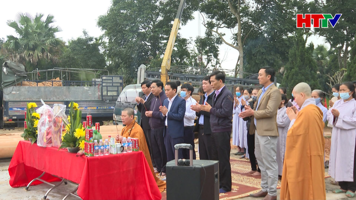 Dựng ngôi Tam bảo tại chùa Côn Sơn