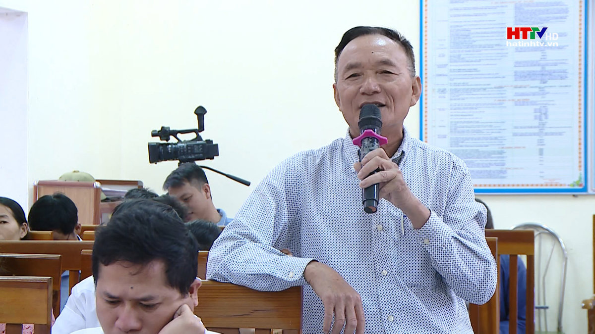 Đoàn đại biểu Quốc hội Hà Tĩnh tiếp xúc với cử tri huyện Vũ Quang