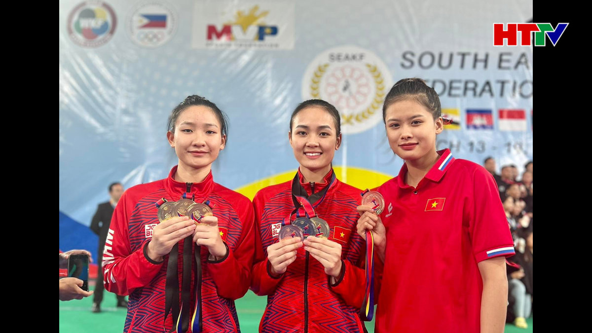 VĐV Hà Tĩnh giành 7 huy chương tại giải Karatedo Đông Nam Á