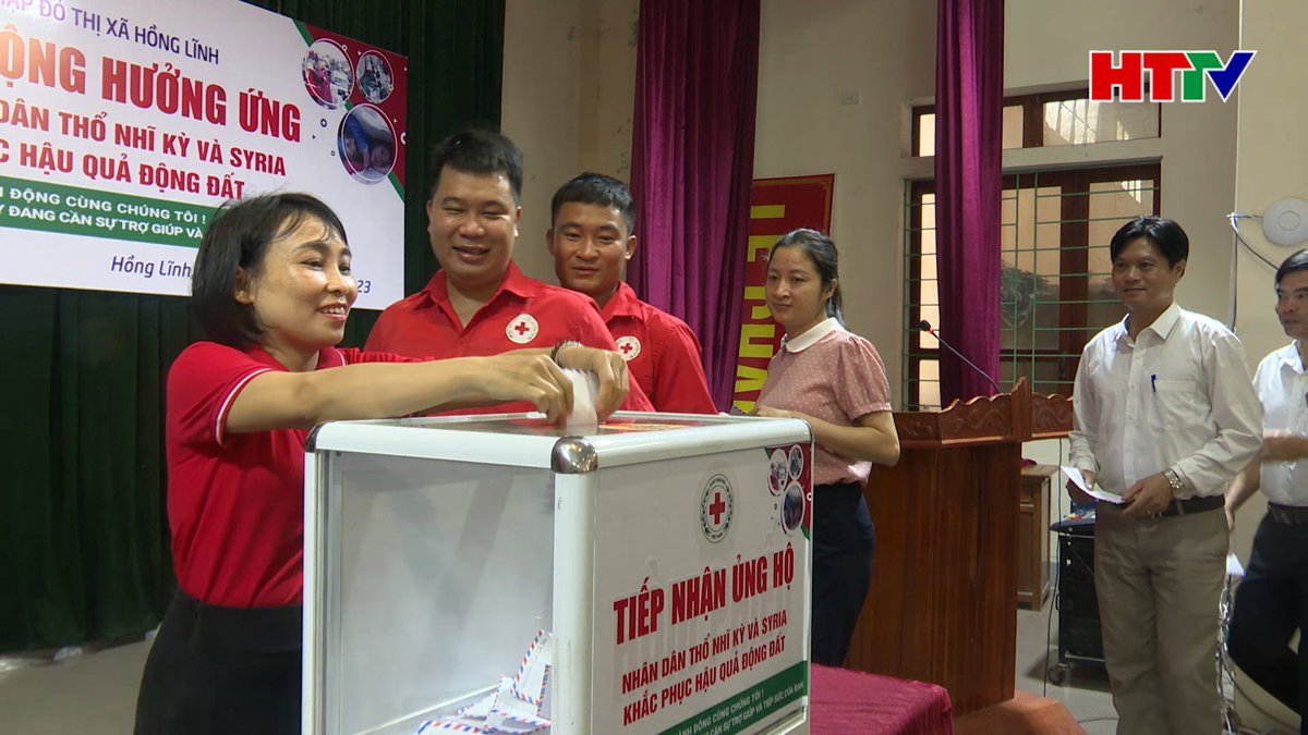 Hồng Lĩnh quyên góp ủng hộ nhân dân Thổ Nhĩ Kỳ và Syria