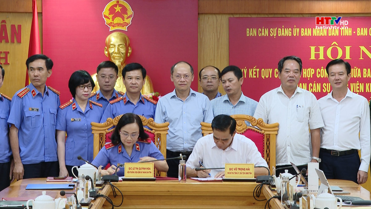 Ban cán sự đảng UBND tỉnh và Viện KSND tỉnh ký kết Quy chế phối hợp công tác