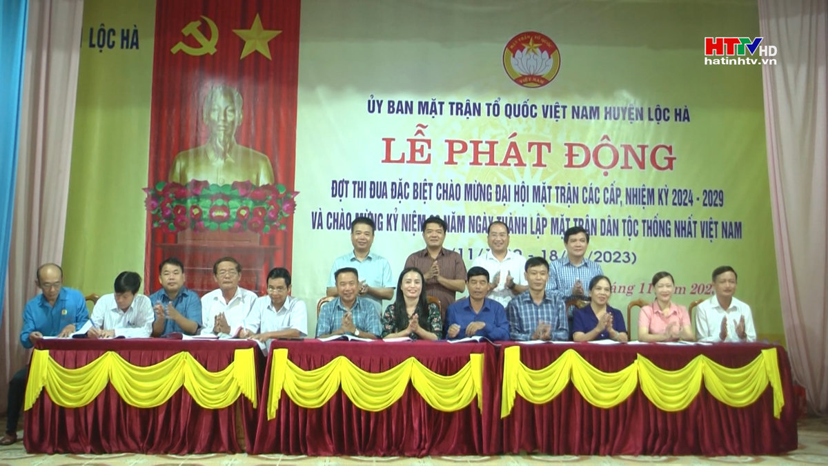 Lộc Hà phát động tháng thi đua chào mừng đại hội MTTQ các cấp