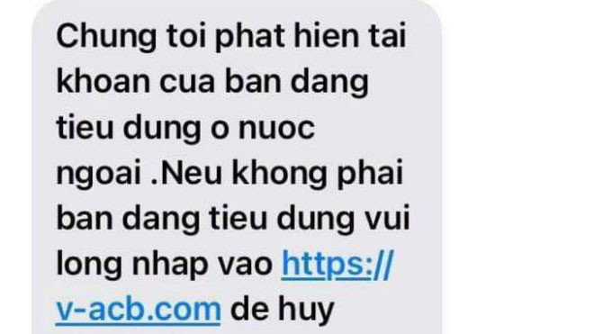 Cảnh báo thủ đoạn nhắn tin giả mạo ngân hàng để lừa đảo