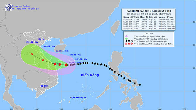 Bão số 5 đang rất mạnh, dự báo đổ bộ vào đất liền khi nào?
