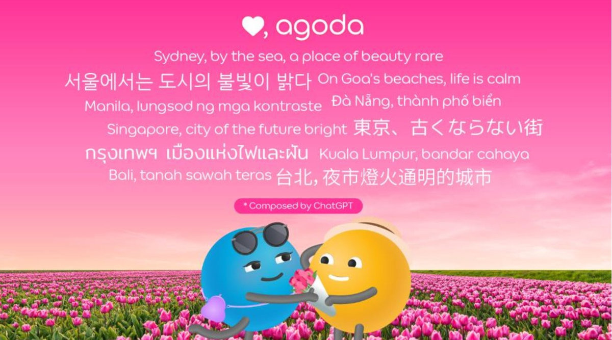 Agoda “đặt hàng” ChatGPT làm thơ ngợi ca những điểm đến nóng của mùa lễ Valentine