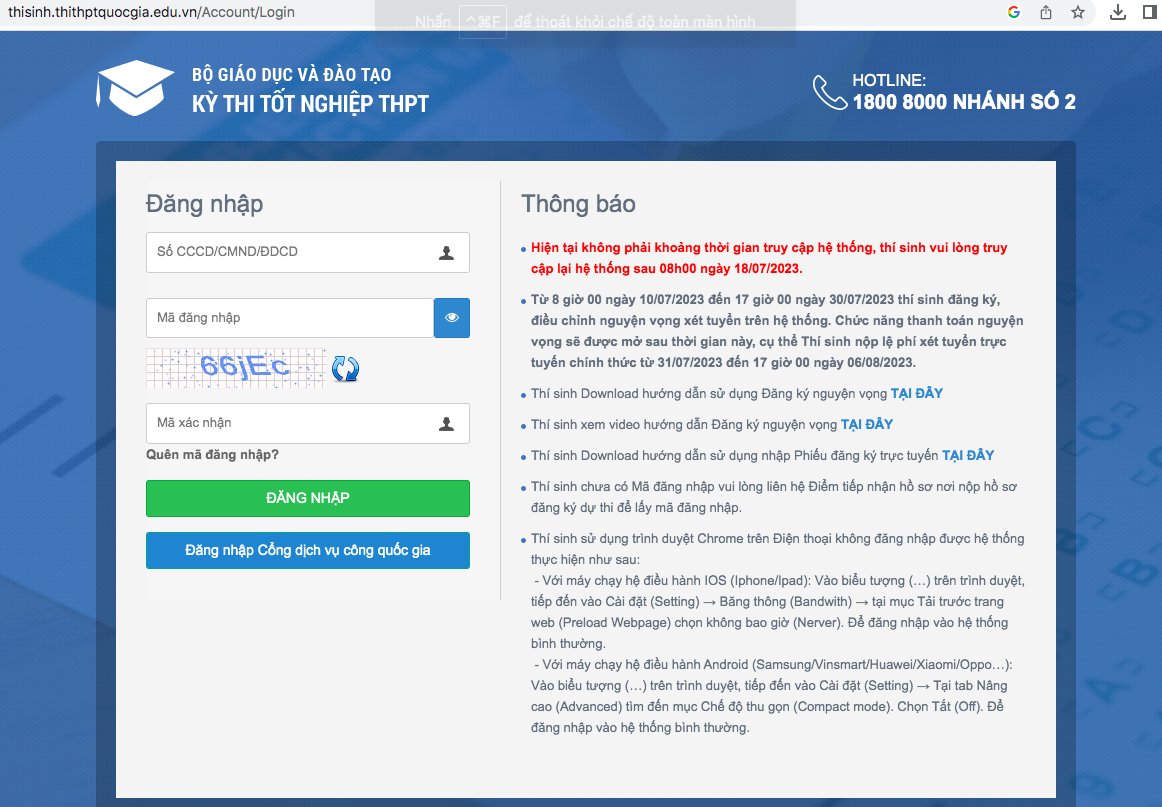 8h sáng nay (18/7), Bộ GD-ĐT công bố điểm thi tốt nghiệp THPT chính thức