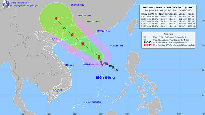 Bão số 1 có thể mạnh thêm, sức gió mạnh nhất giật cấp 13