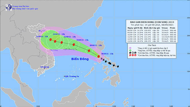 Diễn biến mới nhất cơn bão Conson giật cấp 11 đang áp sát biển Đông