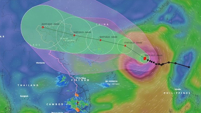 Bão số 1 tăng cấp nhanh, dự kiến gây mưa lớn diện rộng tại Bắc Bộ