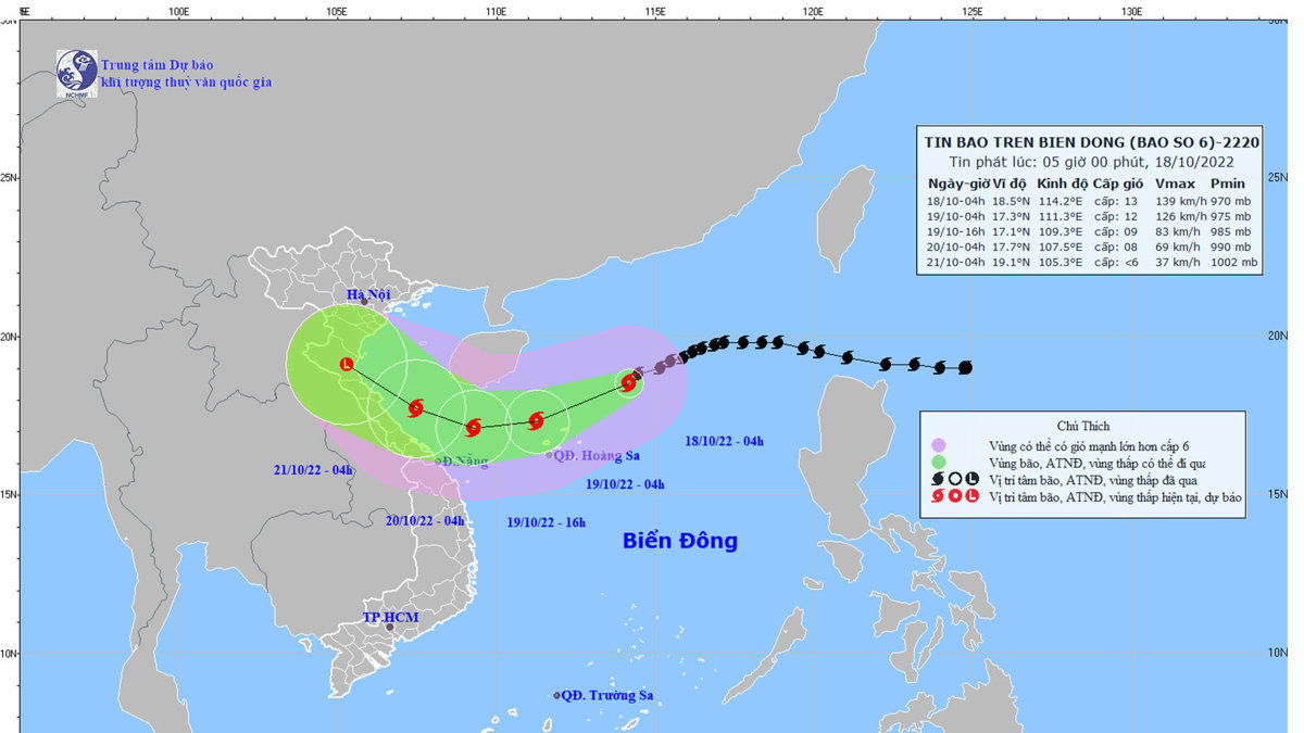 Bão số 6 mạnh cỡ nào đang tiến về Quảng Bình- Hà Tĩnh?