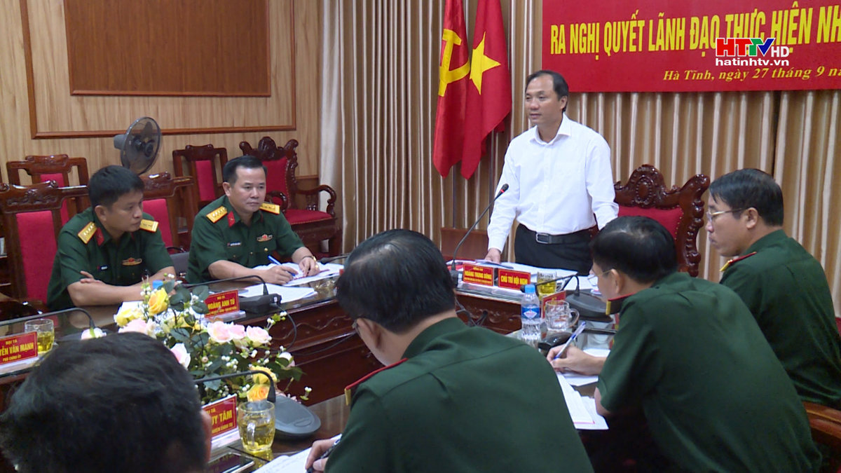 Đảng ủy Quân sự tỉnh họp ban hành Nghị quyết