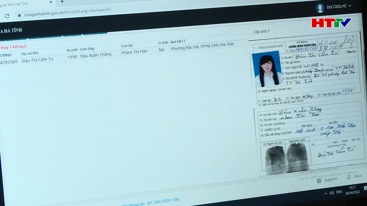 Công an Hà Tĩnh ưu tiên cấp tài khoản định danh điện tử cho học sinh