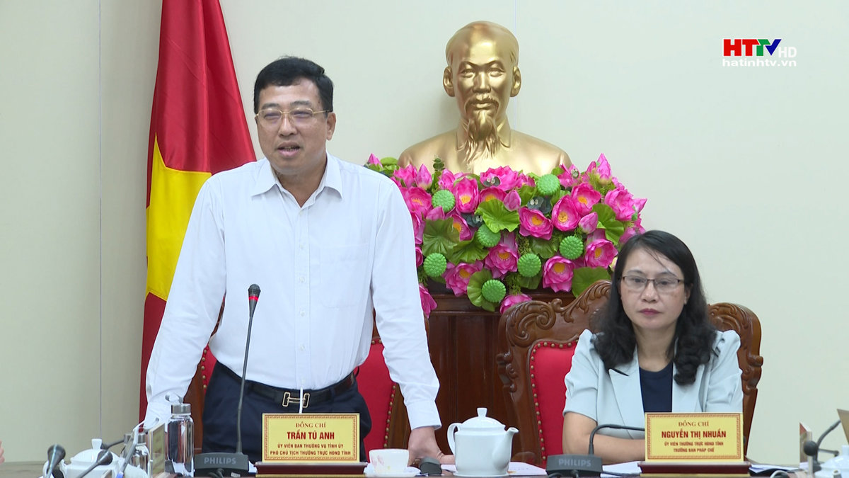 Đoàn giám sát chuyên đề làm việc với Sở TN&MT Hà Tĩnh