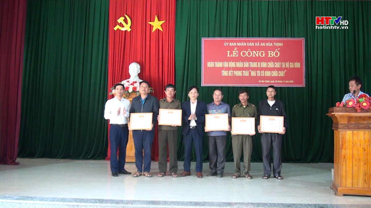 Xã miền núi Hương Sơn: 100% hộ dân sắm bình chữa cháy