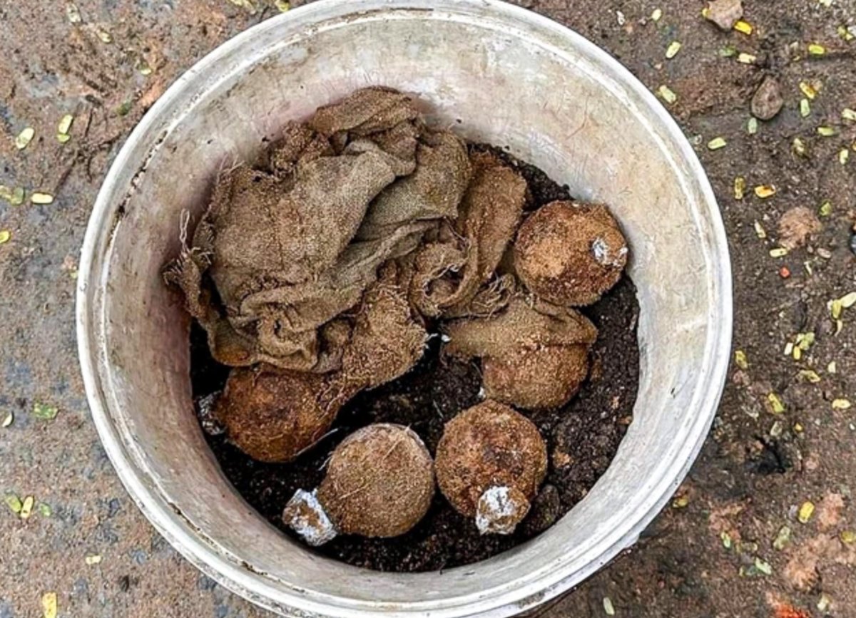 Cải tạo vỉa hè tại Đà Nẵng, lực lượng thi công phát hiện 10 quả lựu đạn