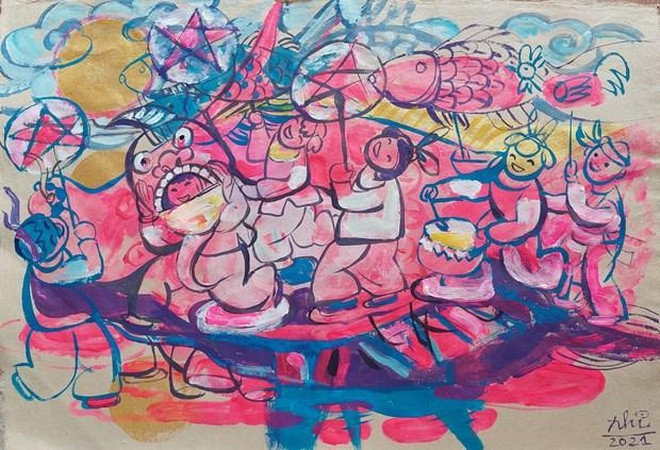 "Phá cỗ tranh" mừng Tết Trung thu