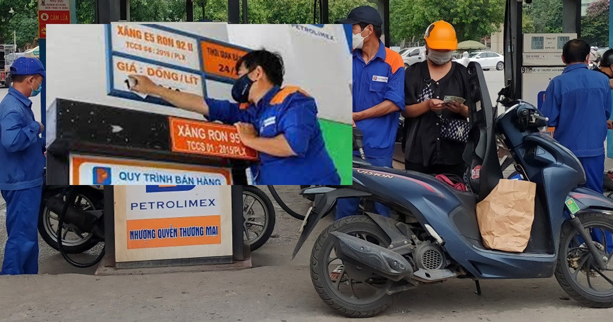 Giá xăng RON 95 giảm mạnh về mức 23.040 đồng/lít