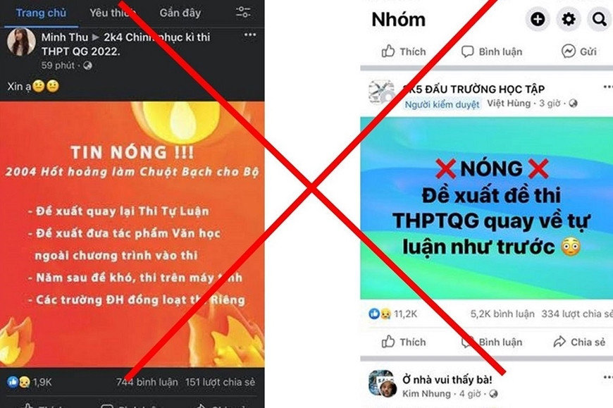 Cảnh báo tin giả về thi tốt nghiệp trung học phổ thông
