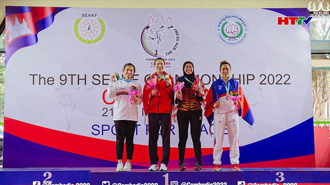 VĐV Hà Tĩnh giành 2 HCV Karatedo Đông Nam Á