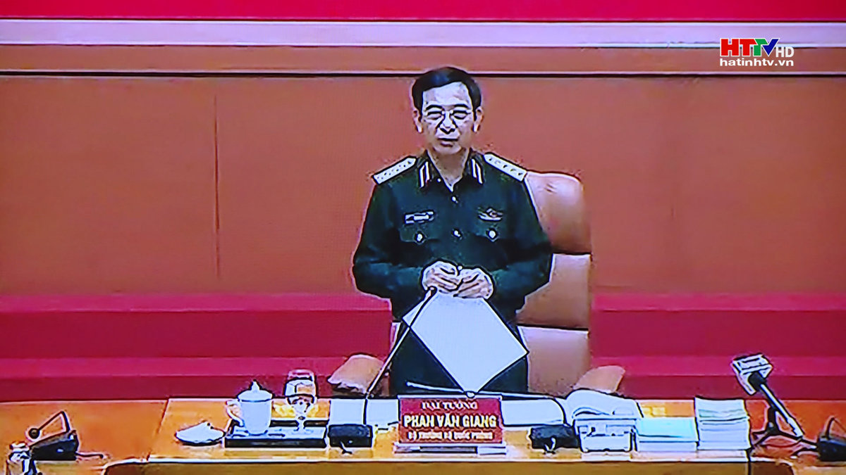 Đại tướng Phan Văn Giang làm việc trực tuyến với Hà Tĩnh