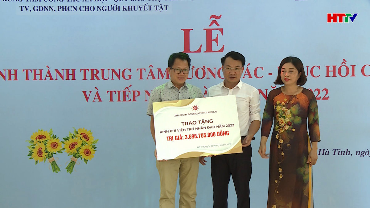 Trung tâm Công tác xã hội tiếp nhận tài trợ từ tổ chức Đài Loan