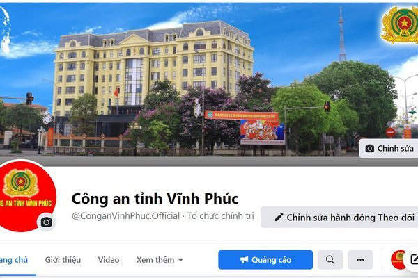 Xác định được nghi can đổi tên Fanpage Công an tỉnh Vĩnh Phúc