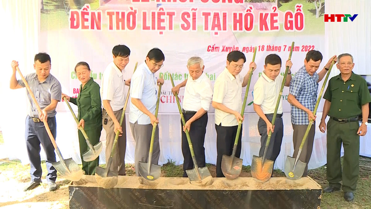 Khởi công xây dựng đền thờ liệt sĩ tại hồ Kẻ Gỗ