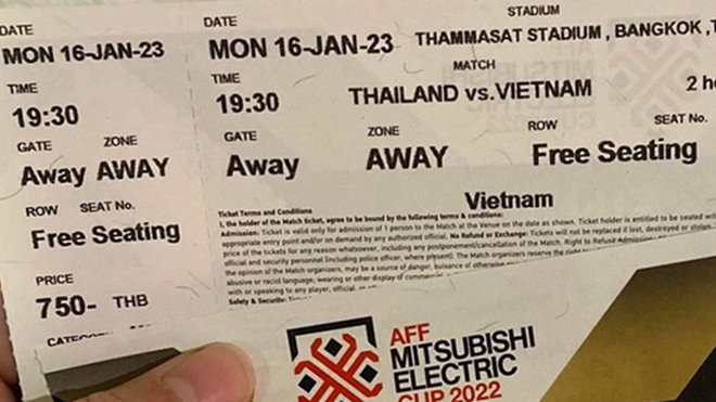 “Sốc” với giá vé chợ đen trận chung kết Việt Nam - Thái Lan